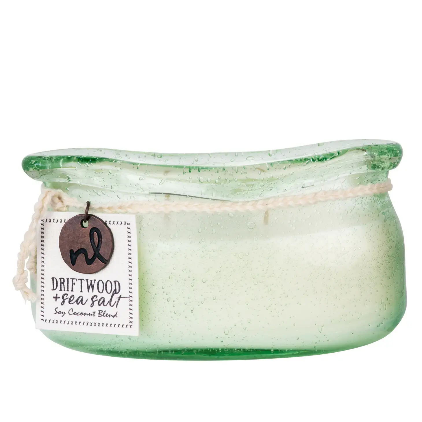 Windward Candle - Driftwood & Sea Salt - 14 oz Bubble Boat