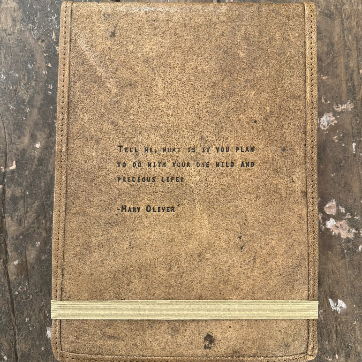 Leather Journal - Mary Oliver 7” x 9.75”