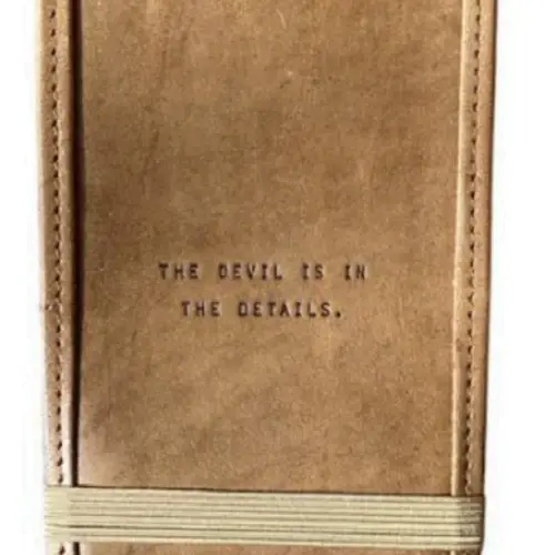 Leather Journal Mini - Details 4” x 6”