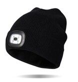 Adult's Rechargeable LED Beanie - Black