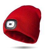 Adult's Rechargeable LED Beanie - Red