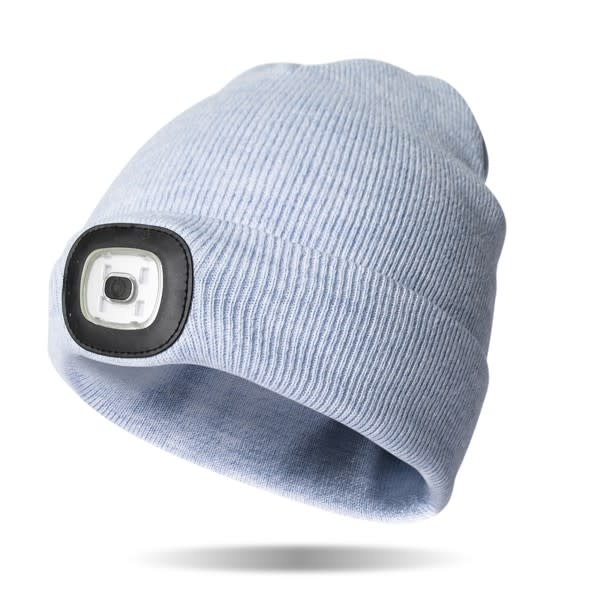 Adult Women's Rechargeable LED Beanie - Brightside Light Blue