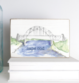 XL Block - Watercolor Bridge Cape Cod