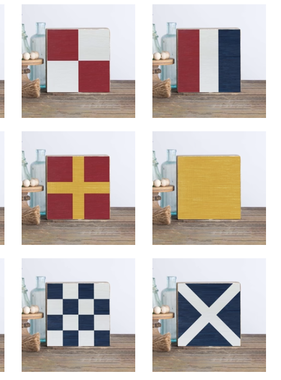 Nautical Flag Letter Blocks "J-R"