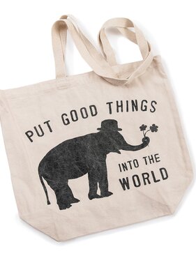 Put Good Things Canvas Tote - 30" Overall