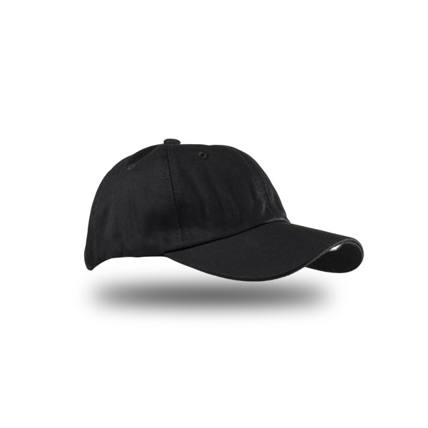 LED Baseball Cap - Rechargeable Black