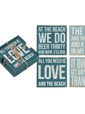 Coaster Set - Beach Words