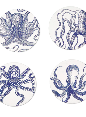 Coaster Set - Octopi 40 Heavyweight Paper Coasters in Gift Box