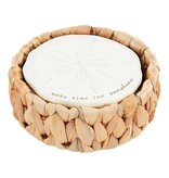 Coaster Set - 4 Sand Dollar Coasters & Holder