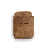 Brown Leather Card Case with Playing Cards