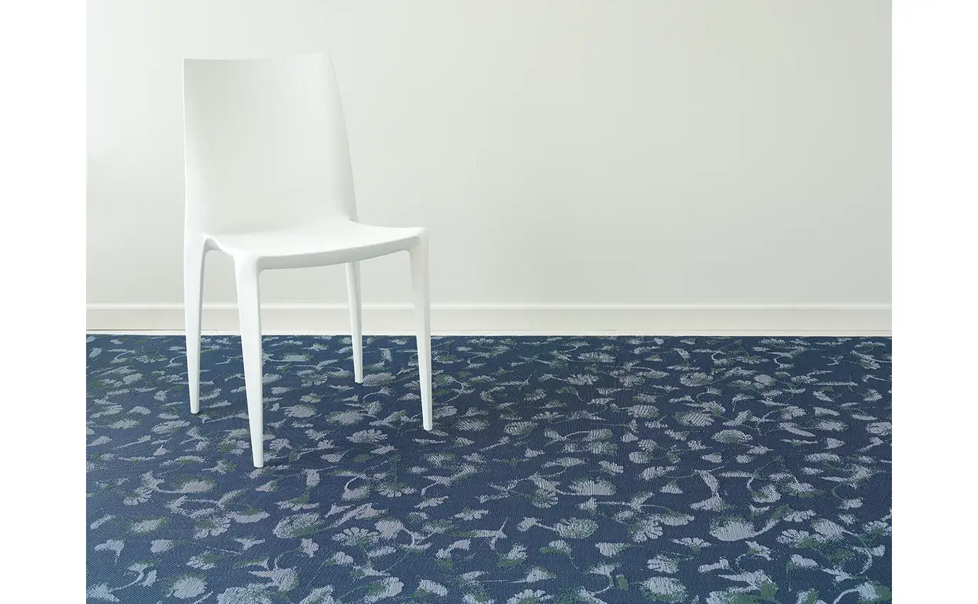 Chilewich Botanic Floor Mat Indigo Medium (35" x 48")