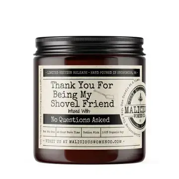 Thank You For Being My Shovel Friend Soy Candle 9oz -  Cotton Candy & Pine Scent