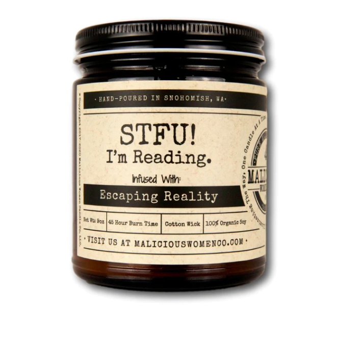 STFU! I'm Reading Soy Candle 9oz - Speakeasy Scent