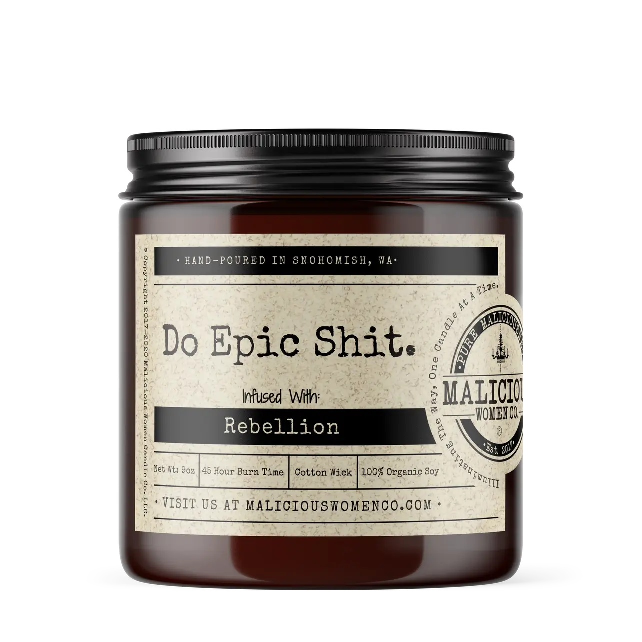 Do Epic Shit Candle Soy Candle 9oz - Oakmoss & Amber Scent