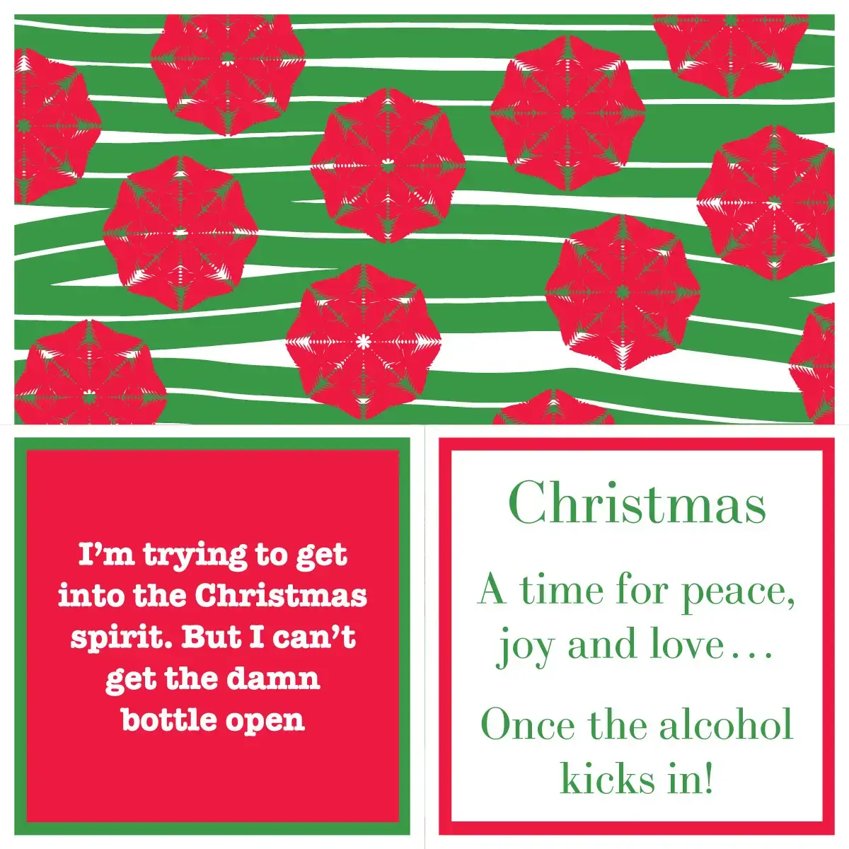 Cocktail Napkin - Xmas Kicks In - 20 Ct/3Ply