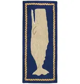 Whale Mini Runner - Moby Dick Whale Runner - Blue & White 2.5' x 6'