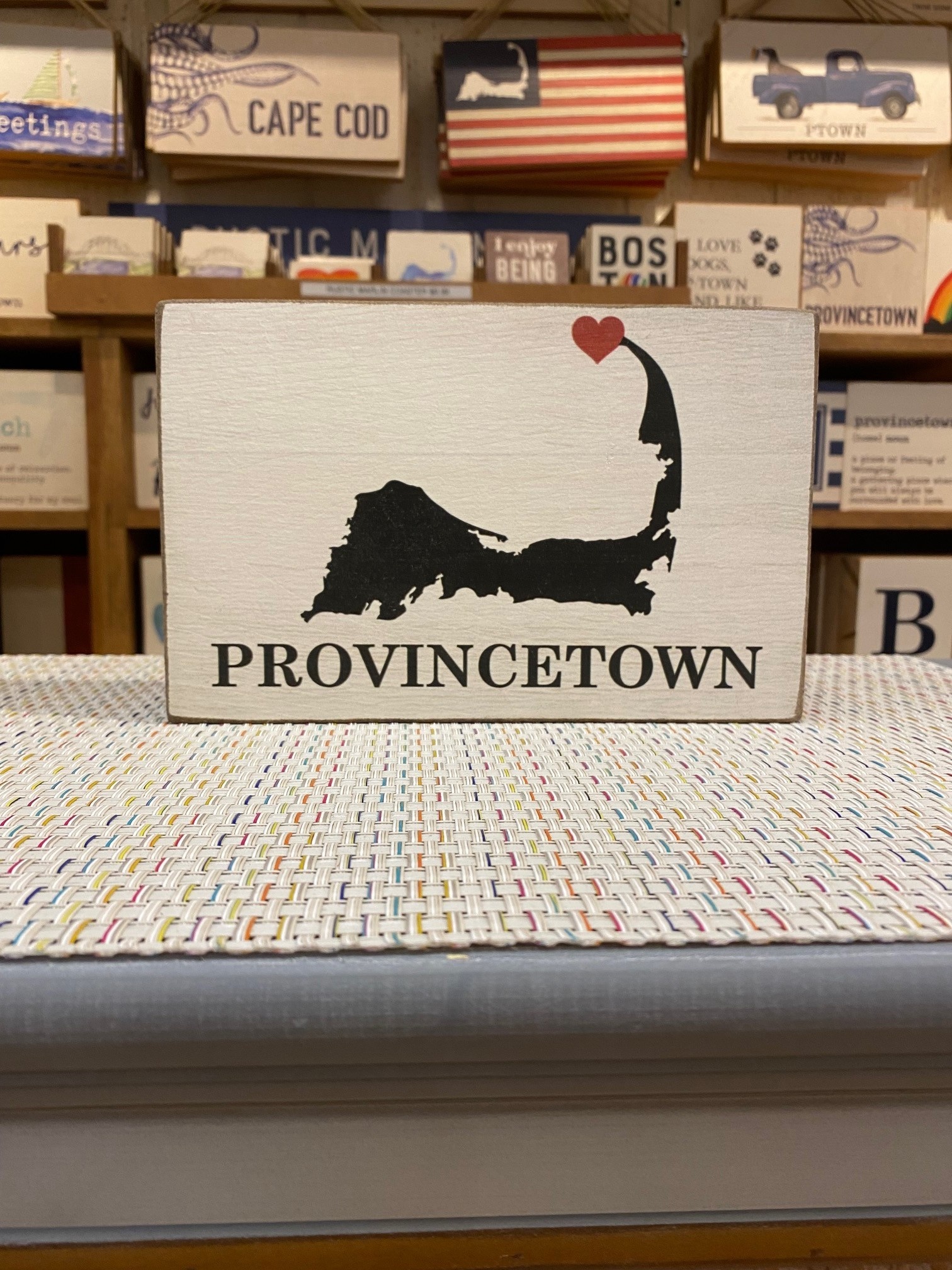 XL Block Cape Silo w/Red Heart - PROVINCETOWN