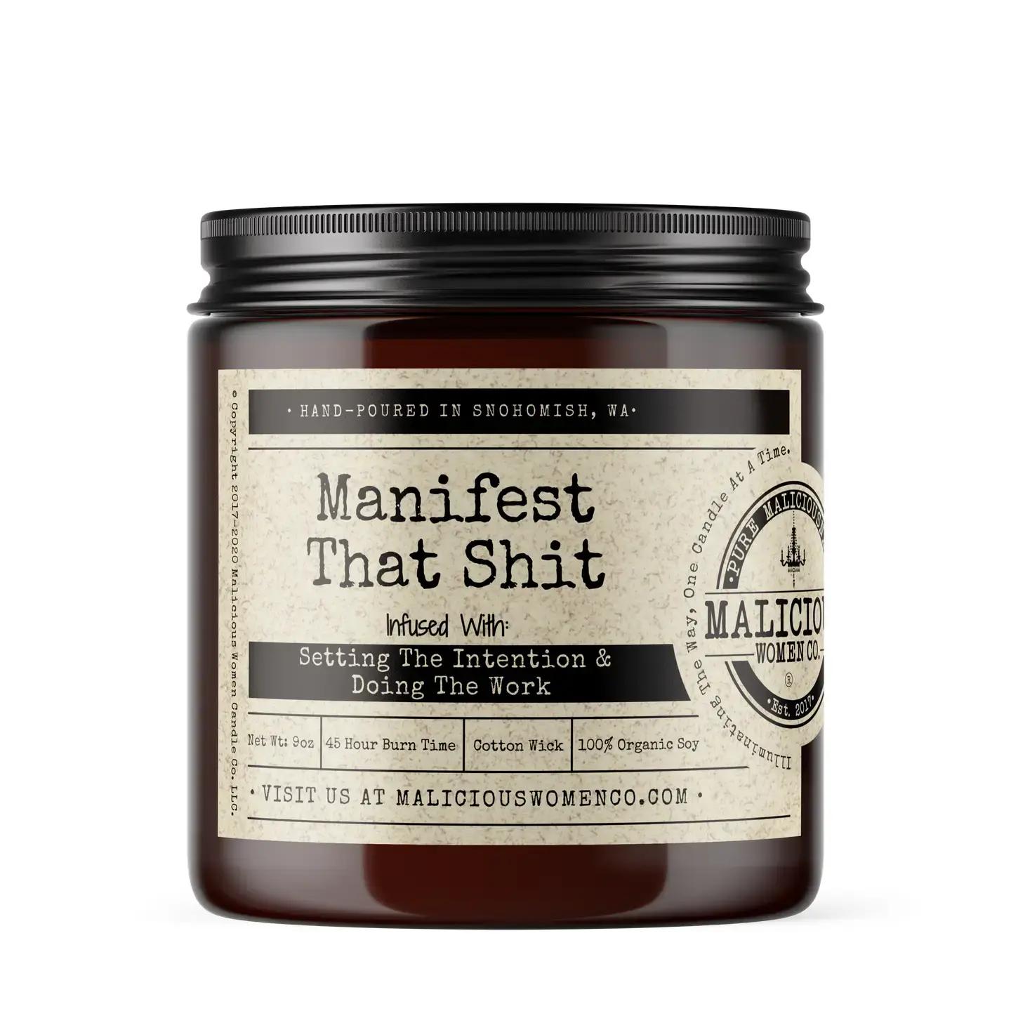 Manifest that Shit Soy Candle 9oz - Sage & Seasalt Scent