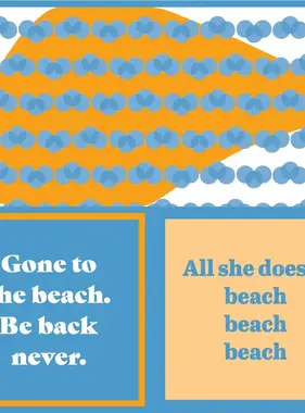 Cocktail Napkin - Beach All She Does - 20 Ct/3Ply