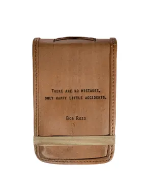 Leather Journal Mini - Bob Ross 4” x 6”