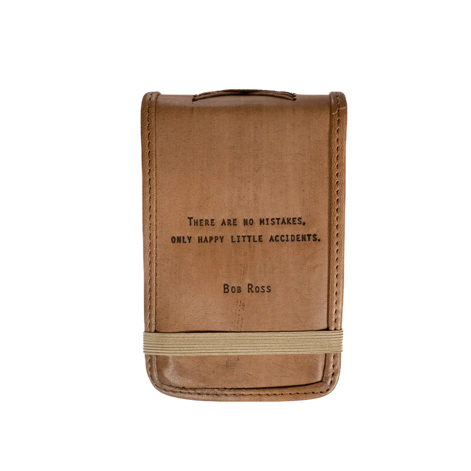 Leather Journal Mini - Bob Ross 4” x 6”
