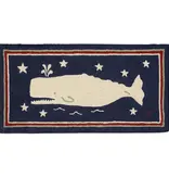 2’ x 4' Whale Spout Nautical Rug - Red, White & Blue
