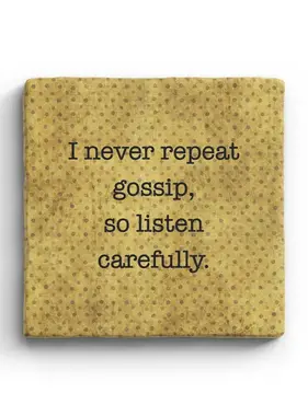 i never repeat Coaster - Natural Stone