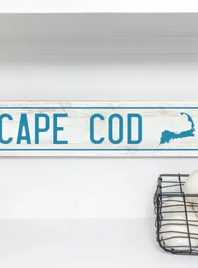 Barn Board Sign - Cape Cod & Silo 6" x 24"