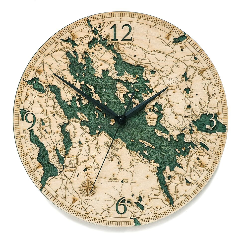 Lake Winnipesaukee Clock 12”