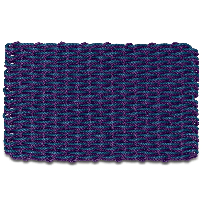 Cord Mats - Dark Double Weave Navy & Purple 18" x 30"