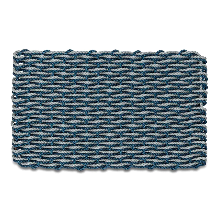 Cord Mats - Dark Double Weave Navy & Silver 18" x 30"