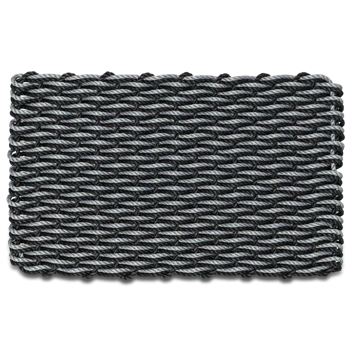 Cord Mats - Dark Double Weave Silver & Black 18" x 30"