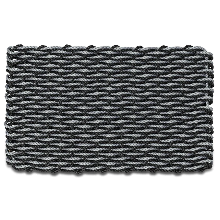 Cord Mats - Dark Double Weave Silver & Black 24" x 36"