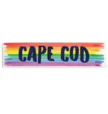 Barn Board Sign - Cape Cod Rainbow Stripe 6" x 24"