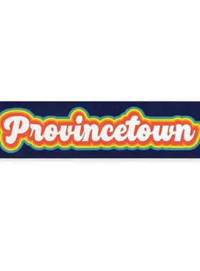 Barn Board Sign - Provincetown Retro 6" x 24"