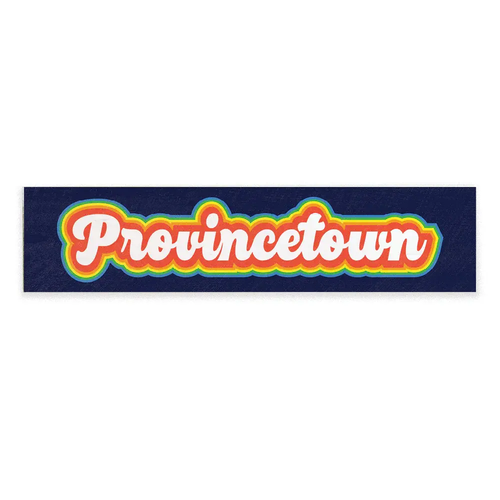Barn Board Sign - Provincetown Retro 6" x 24"