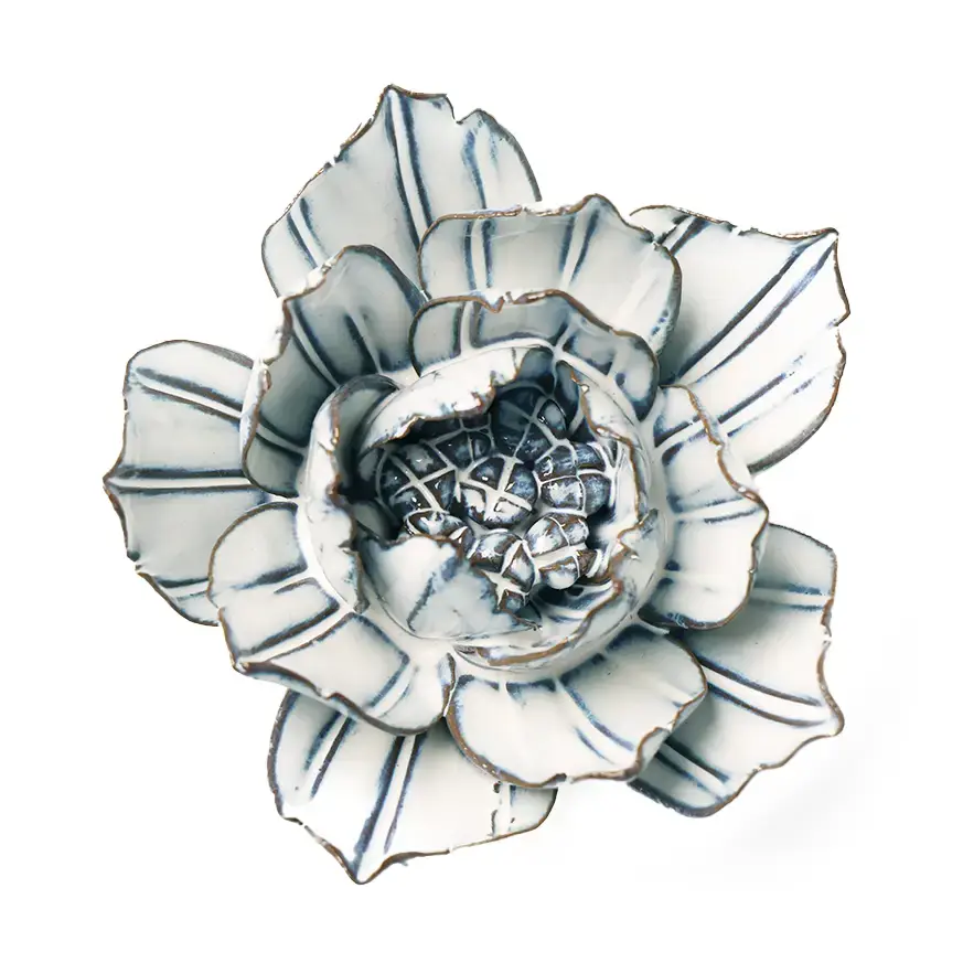 Nantucket 10 Ceramic Flower - White
