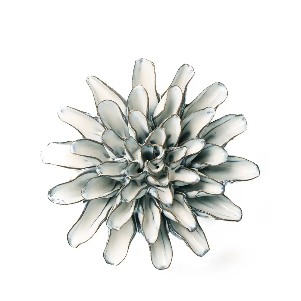 Nantucket 02 Ceramic Flower -White