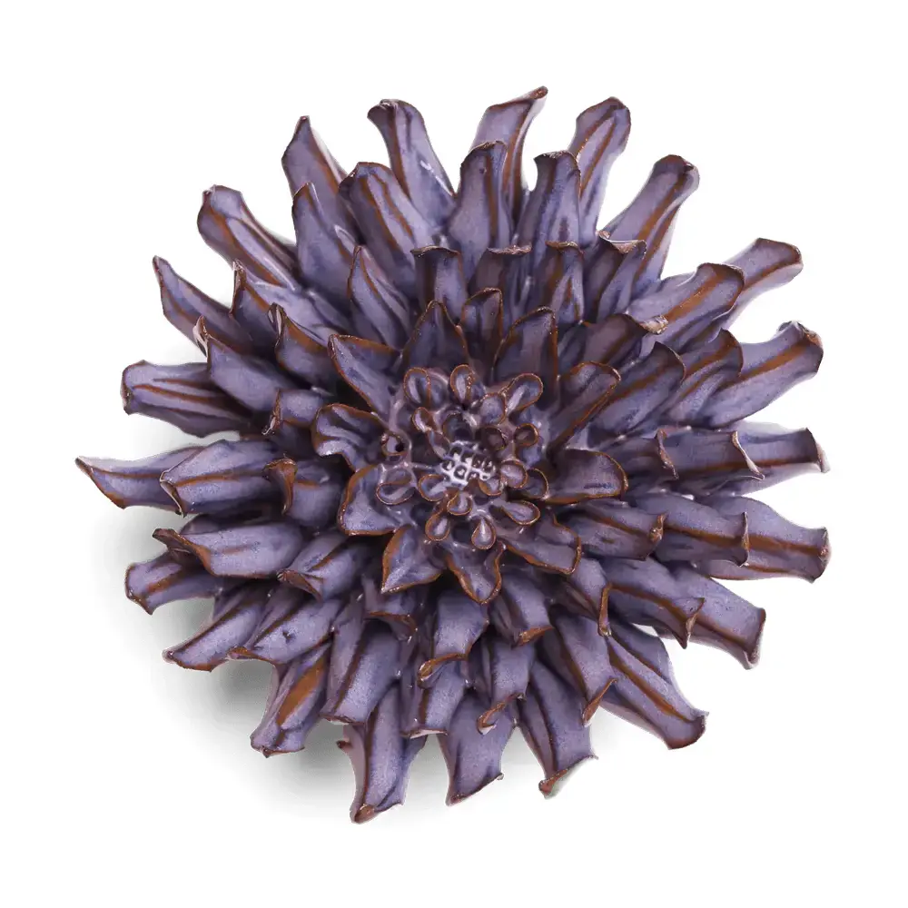 JA22 - Flower Violet Blue Fleur De Lis Mum