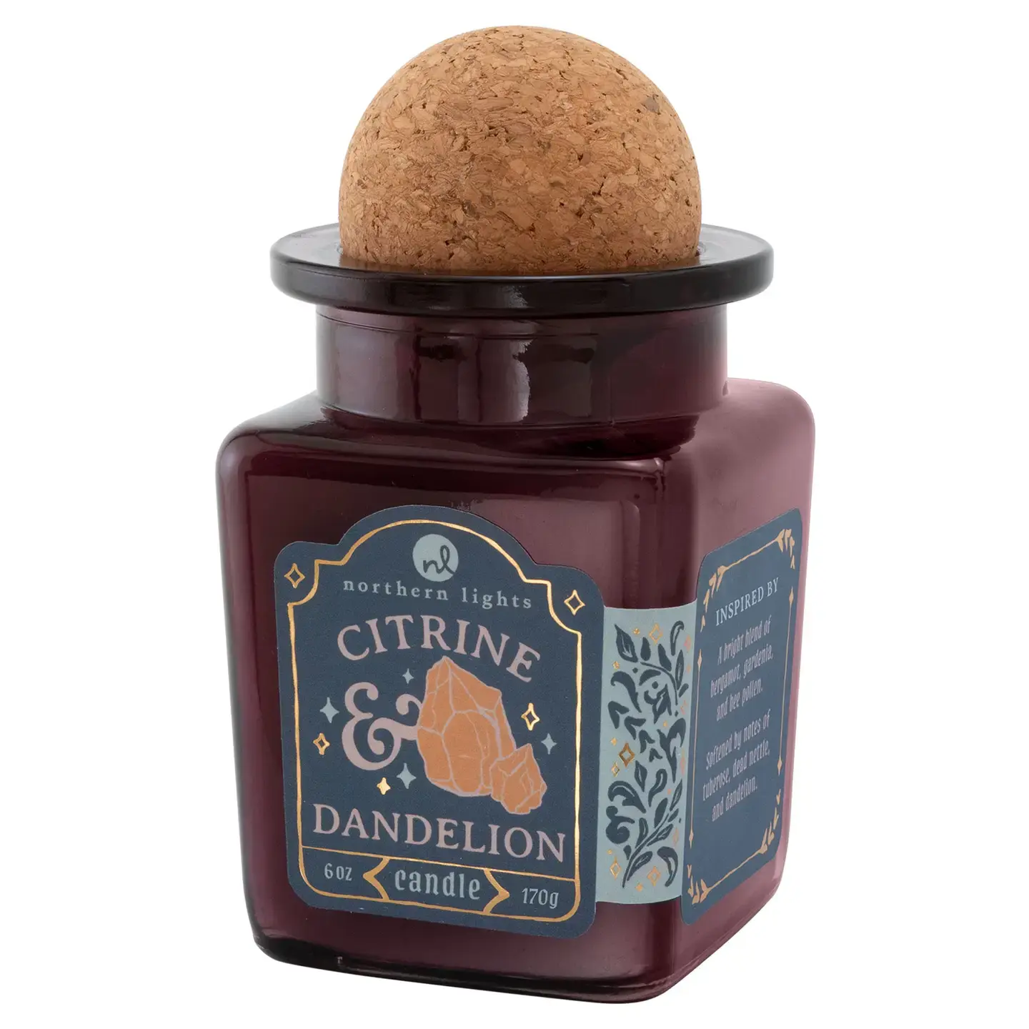Curiosity Candle - Citrine & Dandelion 6oz