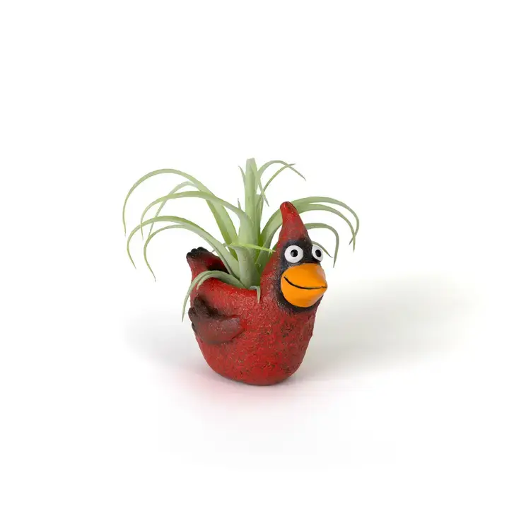 Baby Red Cardinal Mini Planter
