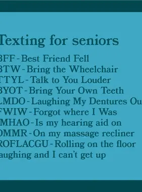 Coaster Texting For Seniors
