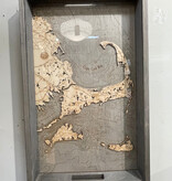 Cape Cod & Islands Tray - Gray 22” x 21” x 14”