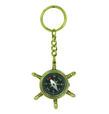Ship Wheel w/Compass Key Chain