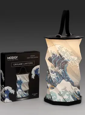 Origami Lantern - Hokusai the Great Wave