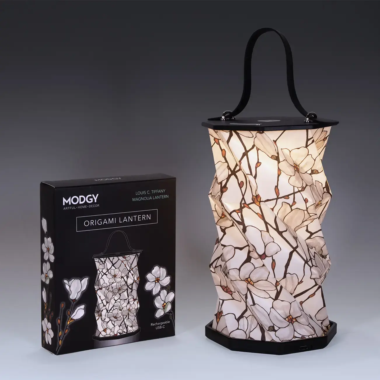 Origami Lantern - Modgy Louis C. Tiffany Magnolia Window