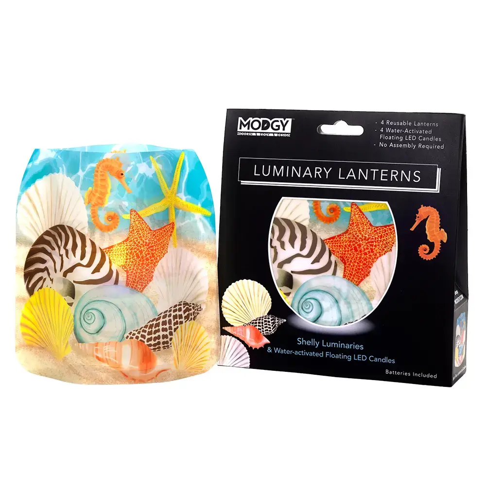 Luminary Lantern - Shelly Seashell Beach Design