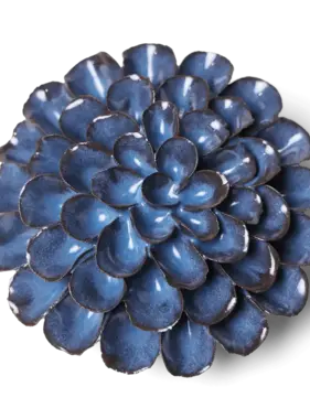JA04 - Tropical Foliage Garden Art Blue Noir Pompon Dahlia