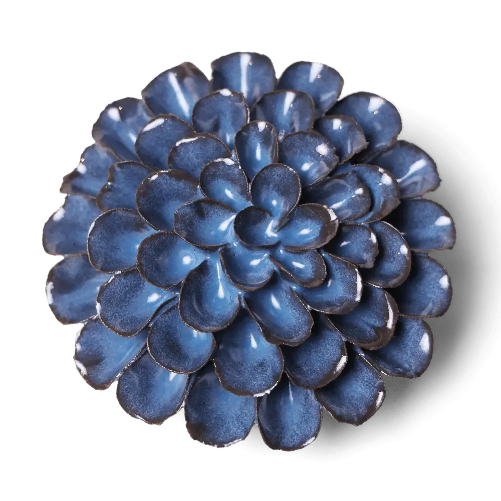 Tropical Foliage Garden Art Blue Noir Pompon Dahlia