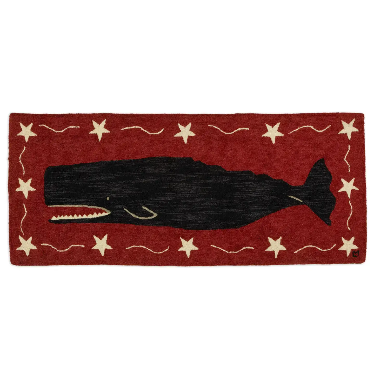 Whale Runner - Red & Black 2.5' X 6'